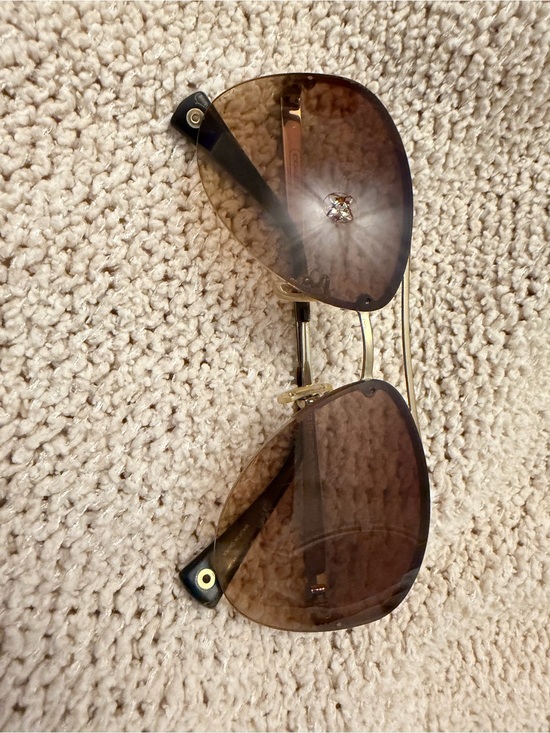 COACH Brown Gradient Aviator Sunglasses main image 4